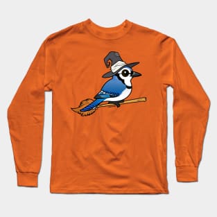 Witch Blue Jay Cute Halloween Birdorable Long Sleeve T-Shirt